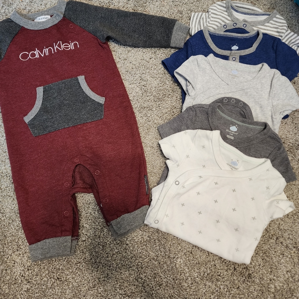 Tommy Hilfiger & Cloud Island 6-9 Month Onesie lot